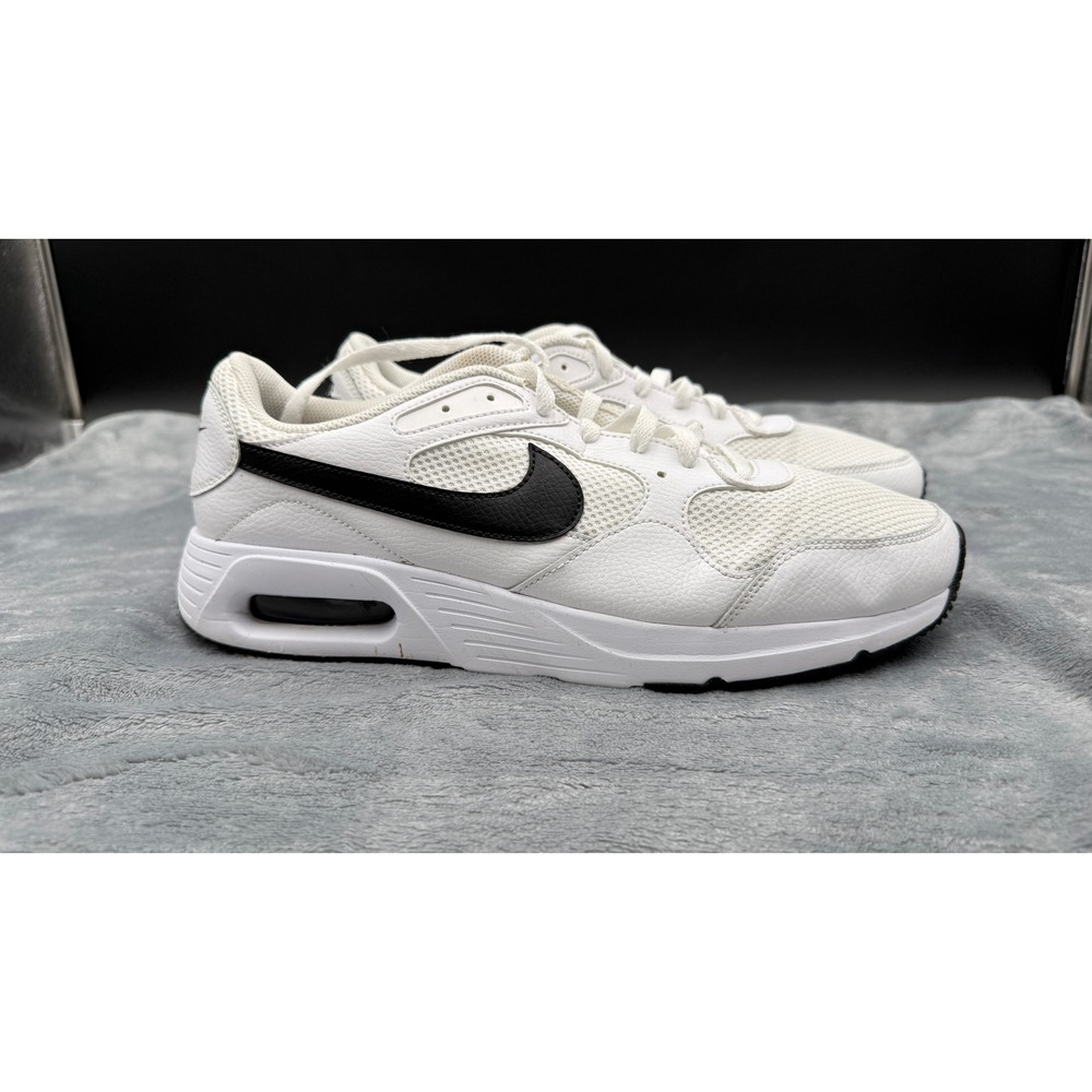 Nike Air Max SC Mens White Black Sneakers CW4555-102 Size 13